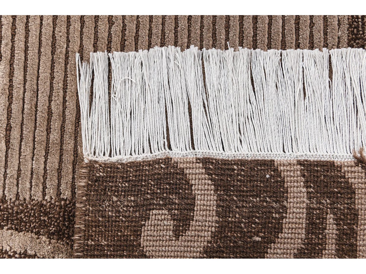 Tappeto per corridoio in lana 81x297 marrone Darya