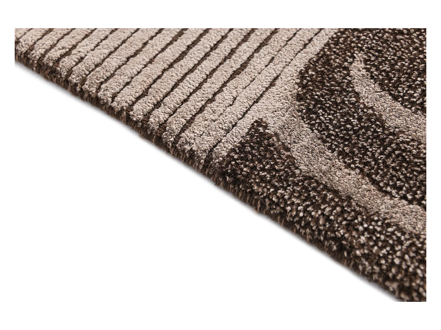 Tapis de couloir en laine 81x297 brun Darya