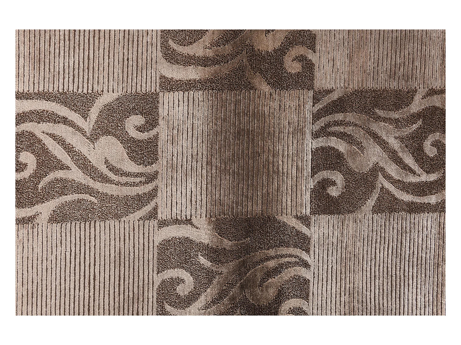 Tapis de couloir en laine 81x297 brun Darya
