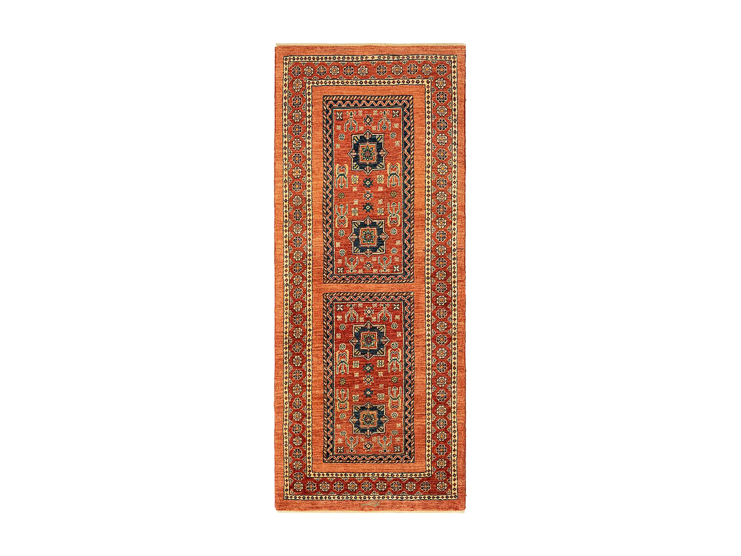 Tappeto per corridoio in lana 82x203 rosso Kashkuli