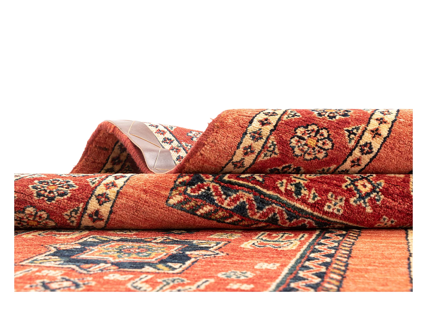 Läufer-Wollteppich 82x203 Rot Kashkuli