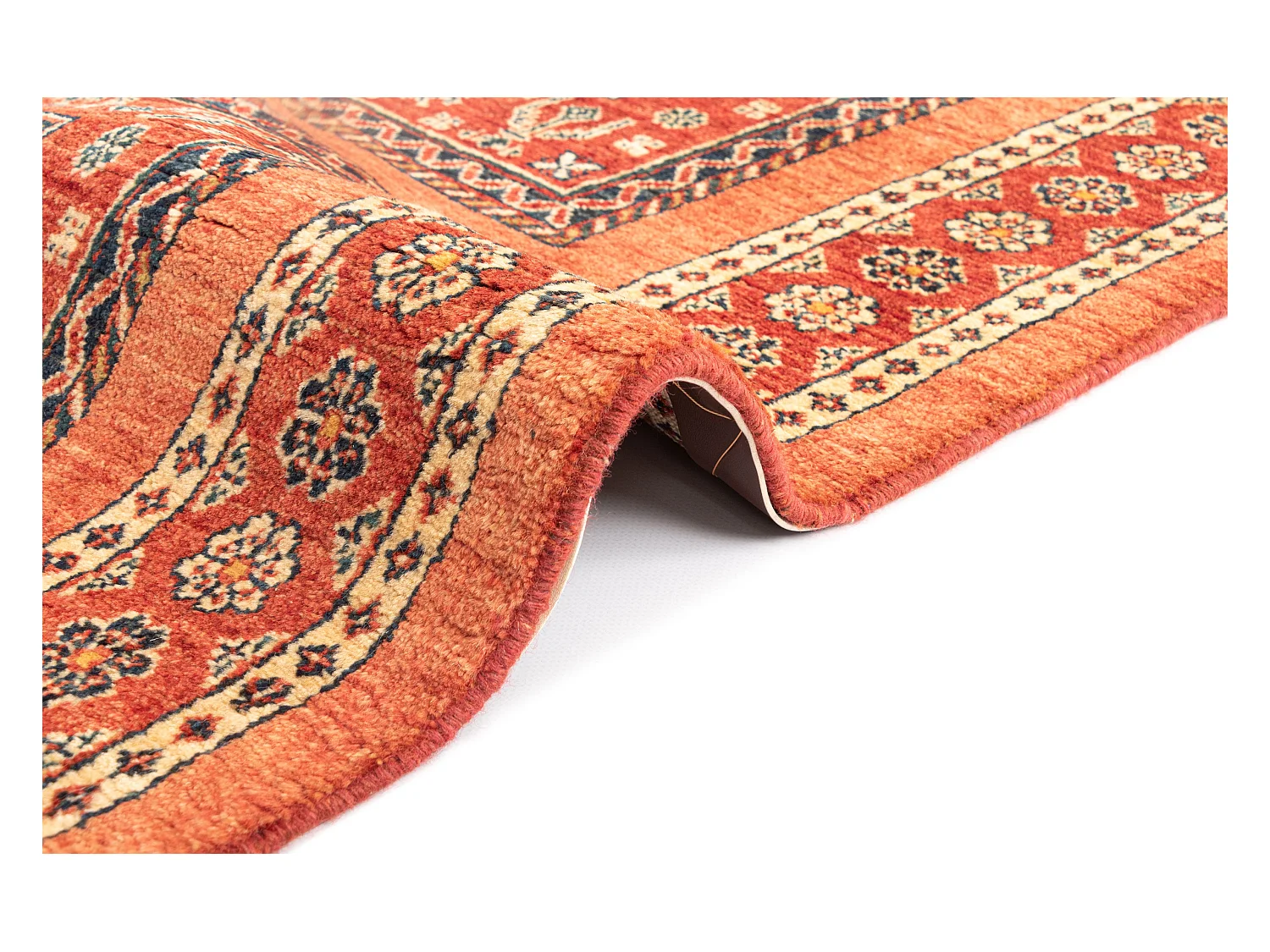 Läufer-Wollteppich 82x203 Rot Kashkuli