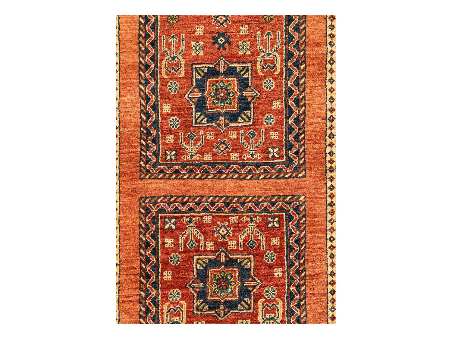 Läufer-Wollteppich 82x203 Rot Kashkuli