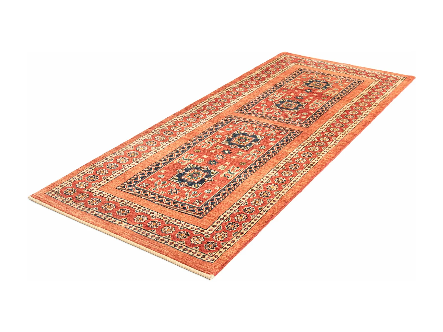 Tappeto per corridoio in lana 82x203 rosso Kashkuli