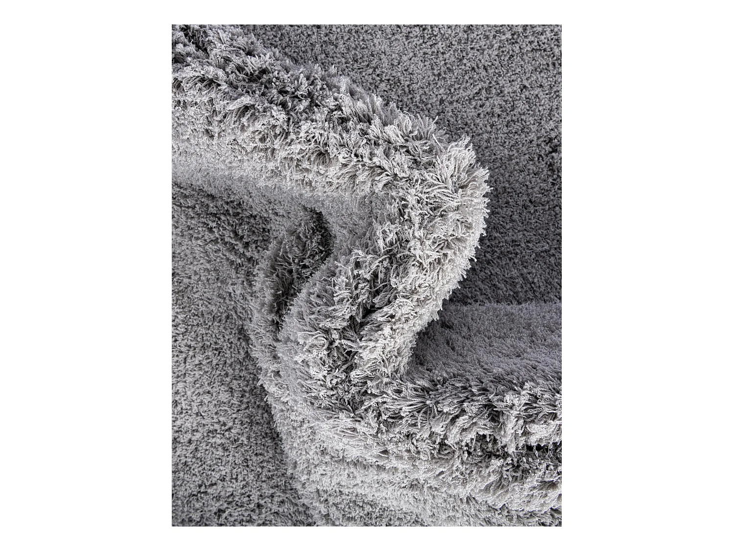 Hoogpolig tapijt 185x185 zilver-Grijs Luzern