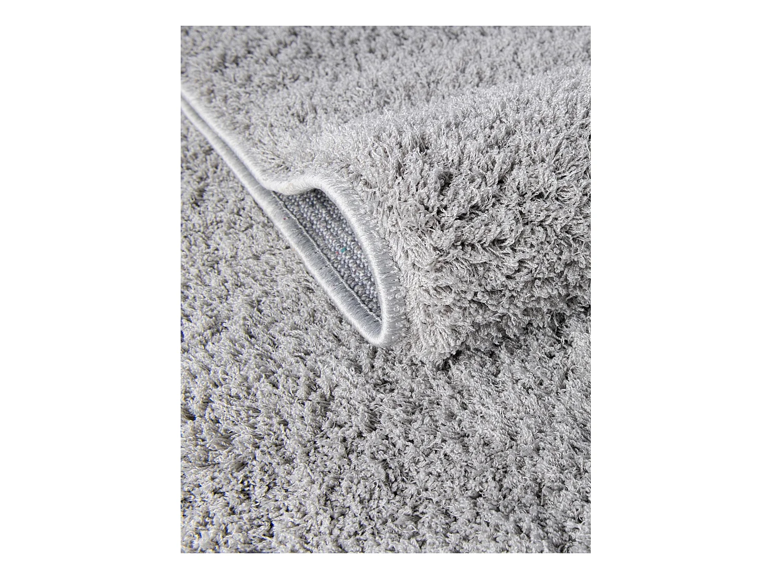 Hoogpolig tapijt 185x185 zilver-Grijs Luzern