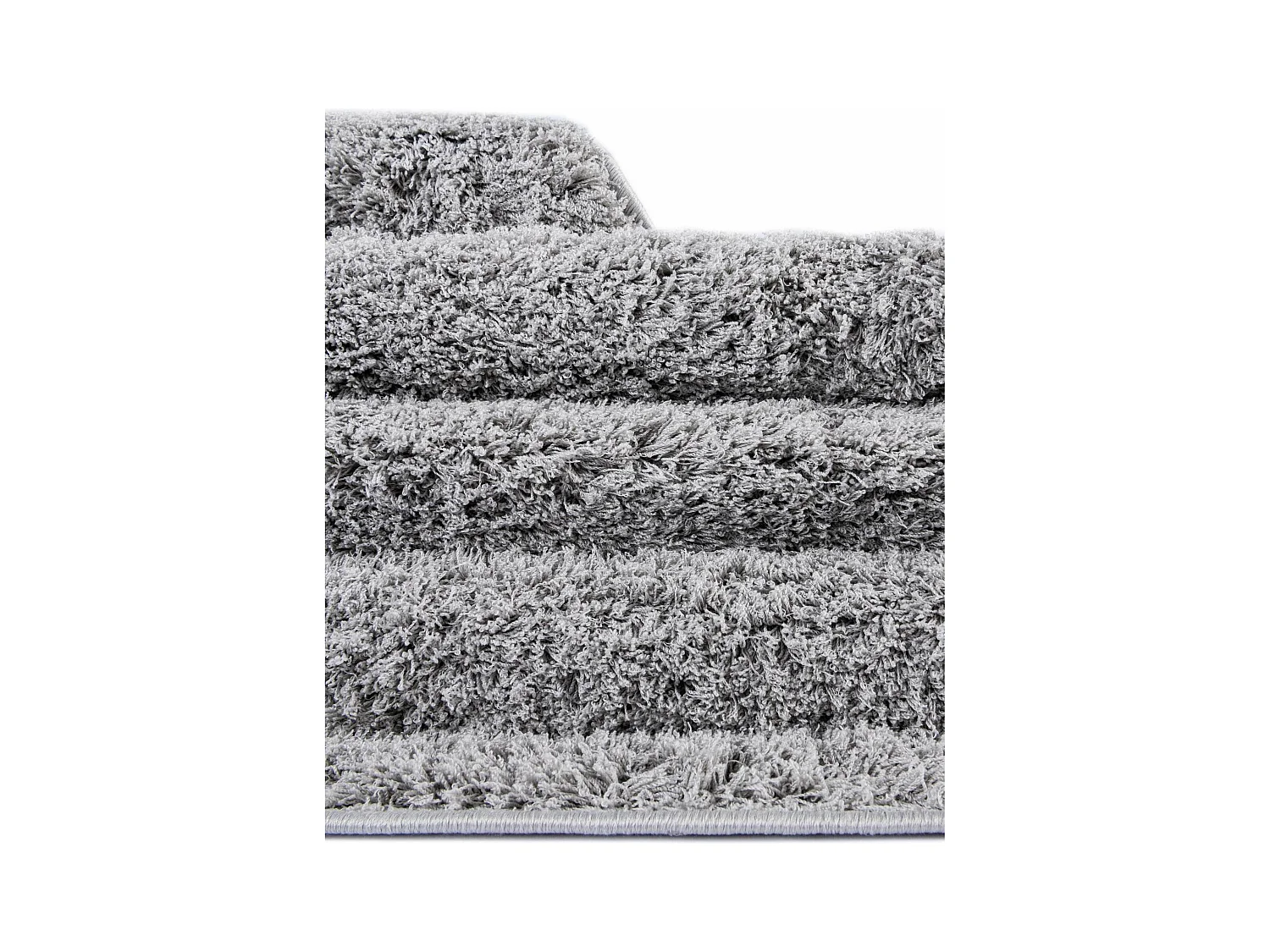 Hoogpolig tapijt 185x185 zilver-Grijs Luzern