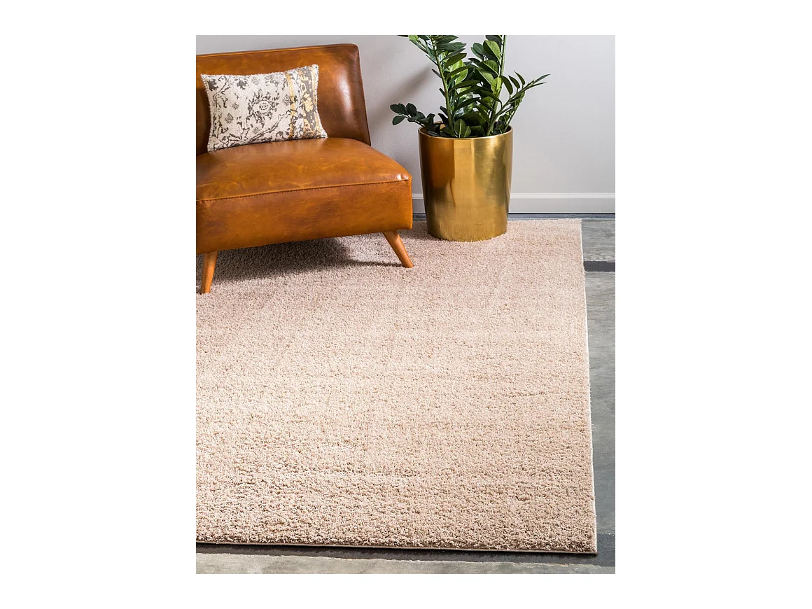Tapis shaggy 185x275 beige Luzern