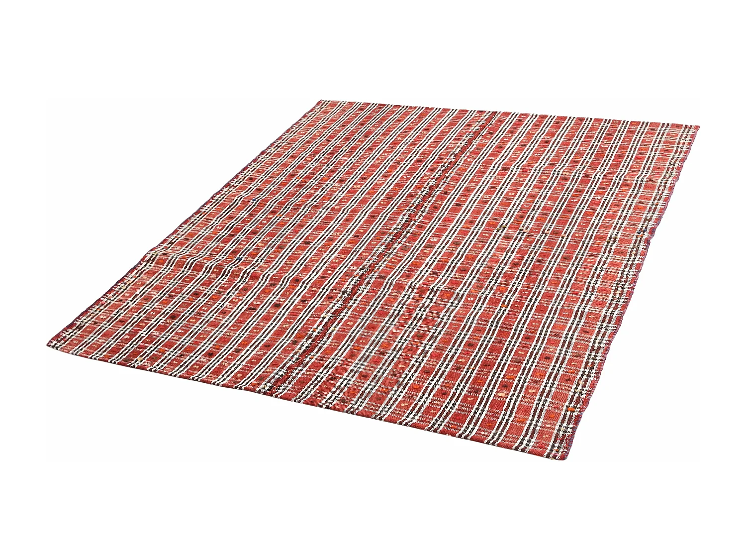 Tapis de laine 150x175 rouge Jajim