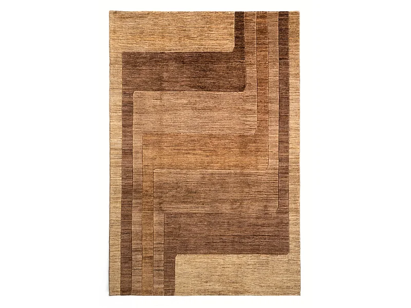 Wollteppich 197x297 Braun Juma