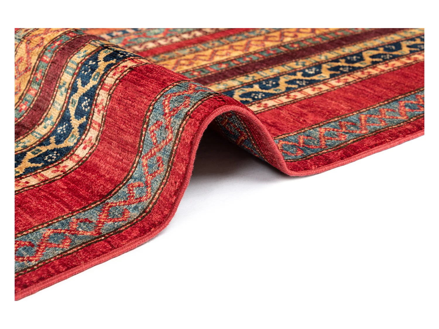 Tapis de laine 198x294 rouge Torkman