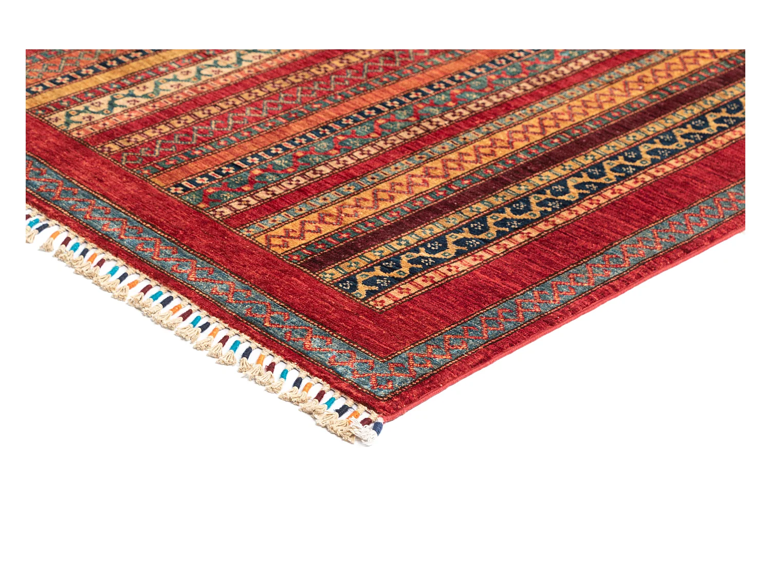 Tapis de laine 198x294 rouge Torkman