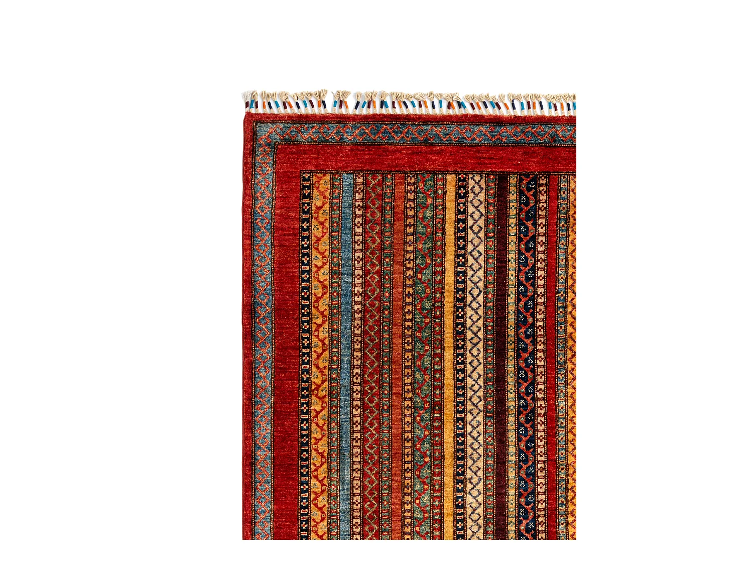 Tapis de laine 198x294 rouge Torkman