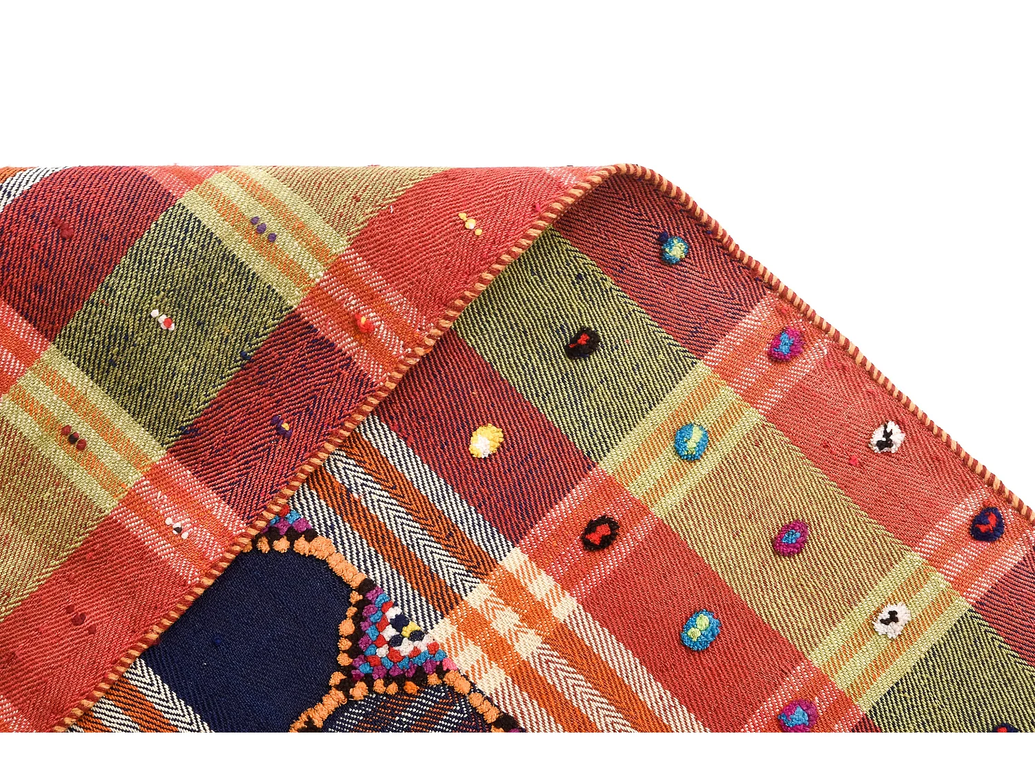 Tapis de laine 132x226 rouge Jajim