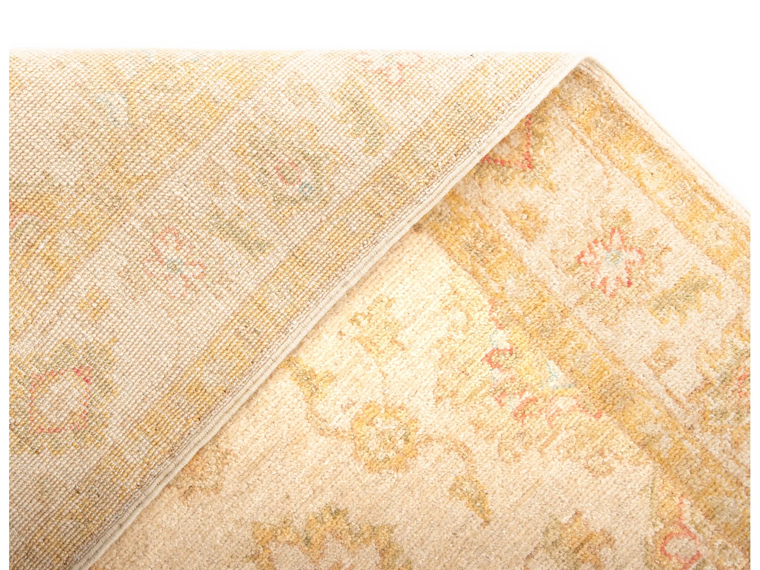 Tapis de couloir en laine 76x391 beige Kaizar