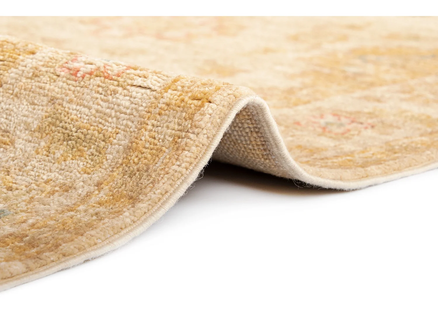 Tapis de couloir en laine 76x391 beige Kaizar