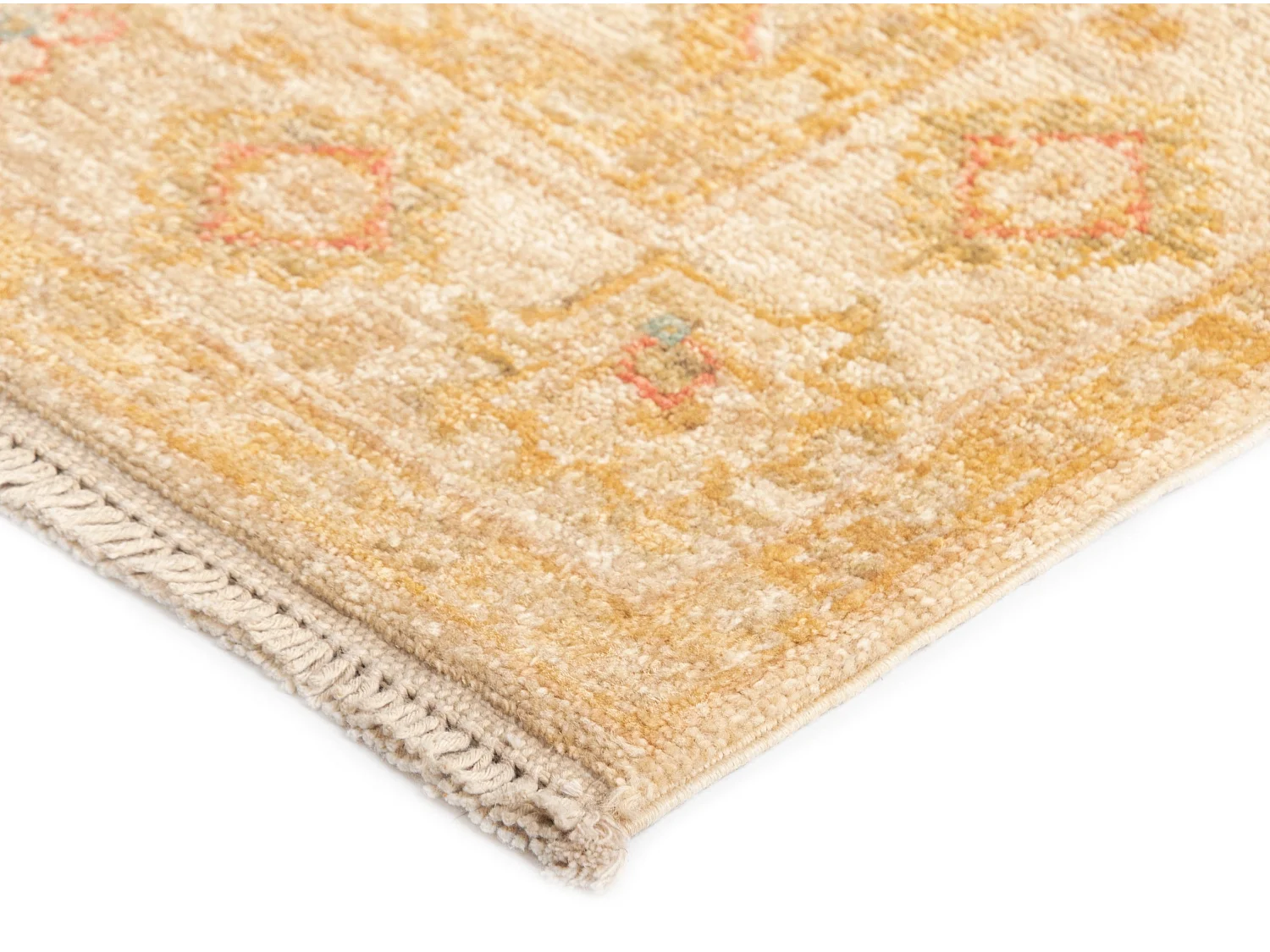 Tapis de couloir en laine 76x391 beige Kaizar
