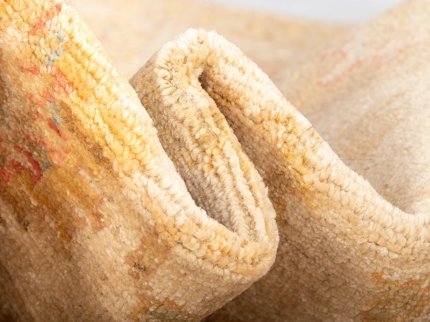 Tapis de couloir en laine 76x391 beige Kaizar