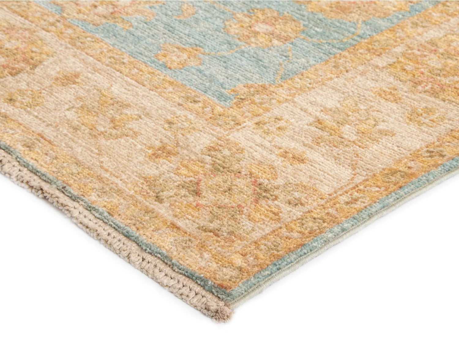 Tapis de couloir en laine 81x446 beige Kaizar