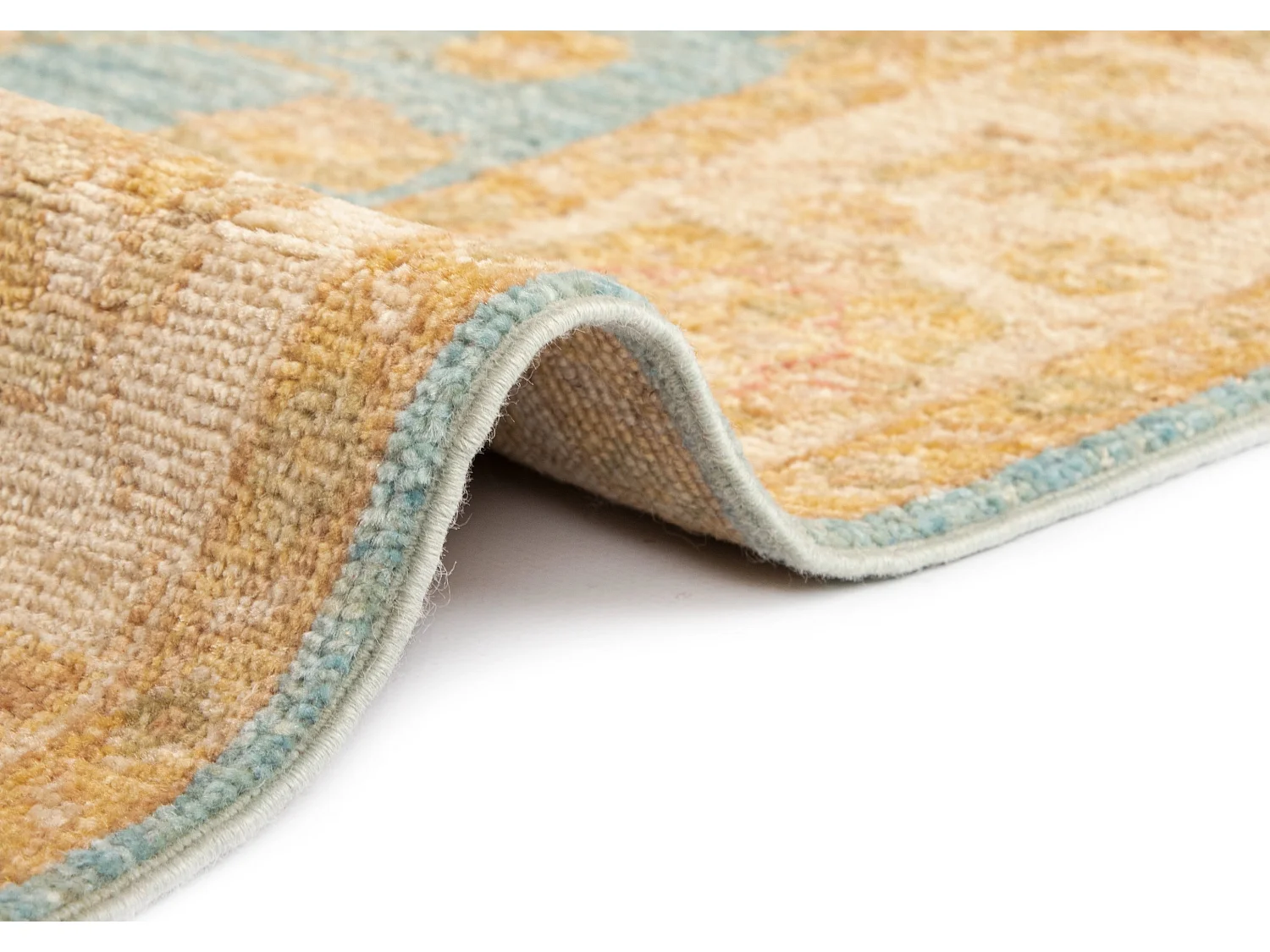 Tapis de couloir en laine 81x446 beige Kaizar