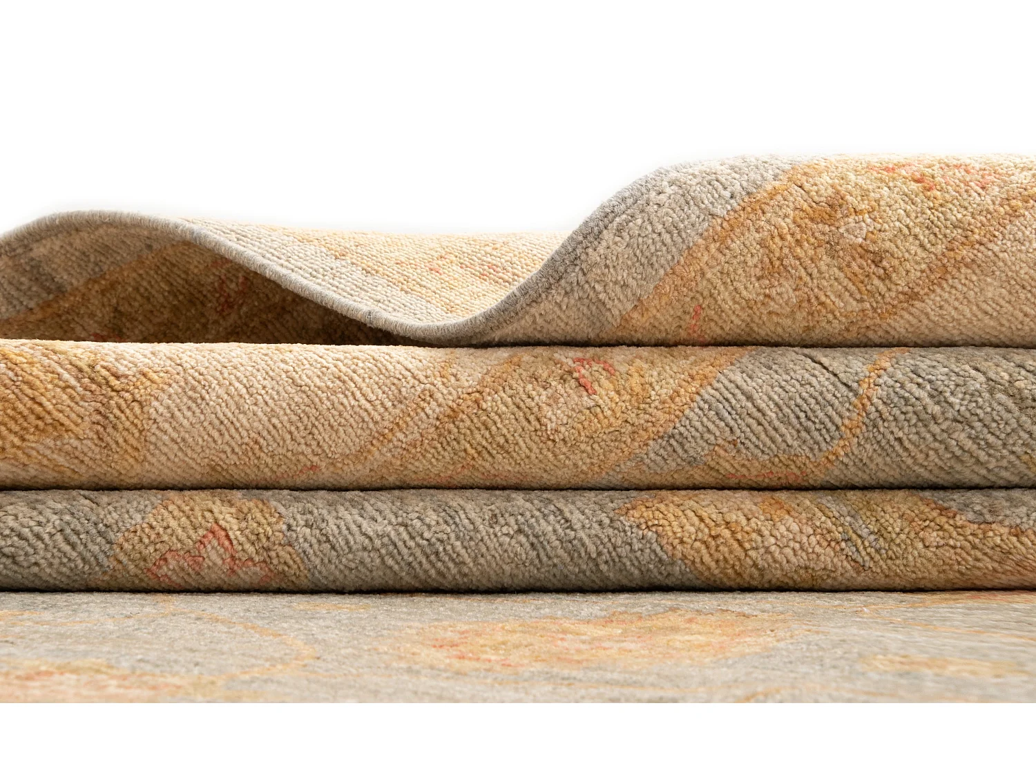 Wollteppich 254x297 Beige Kaizar