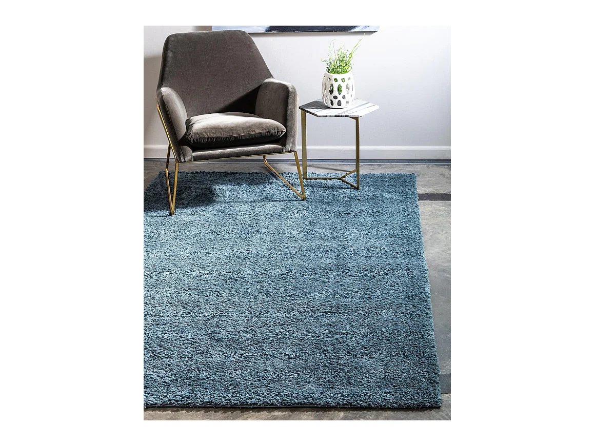 Hochflorteppich 215x305 Blau Luzern