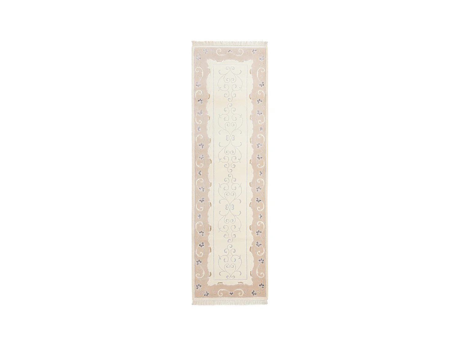 Läufer-Wollteppich 89x300 Beige Darya