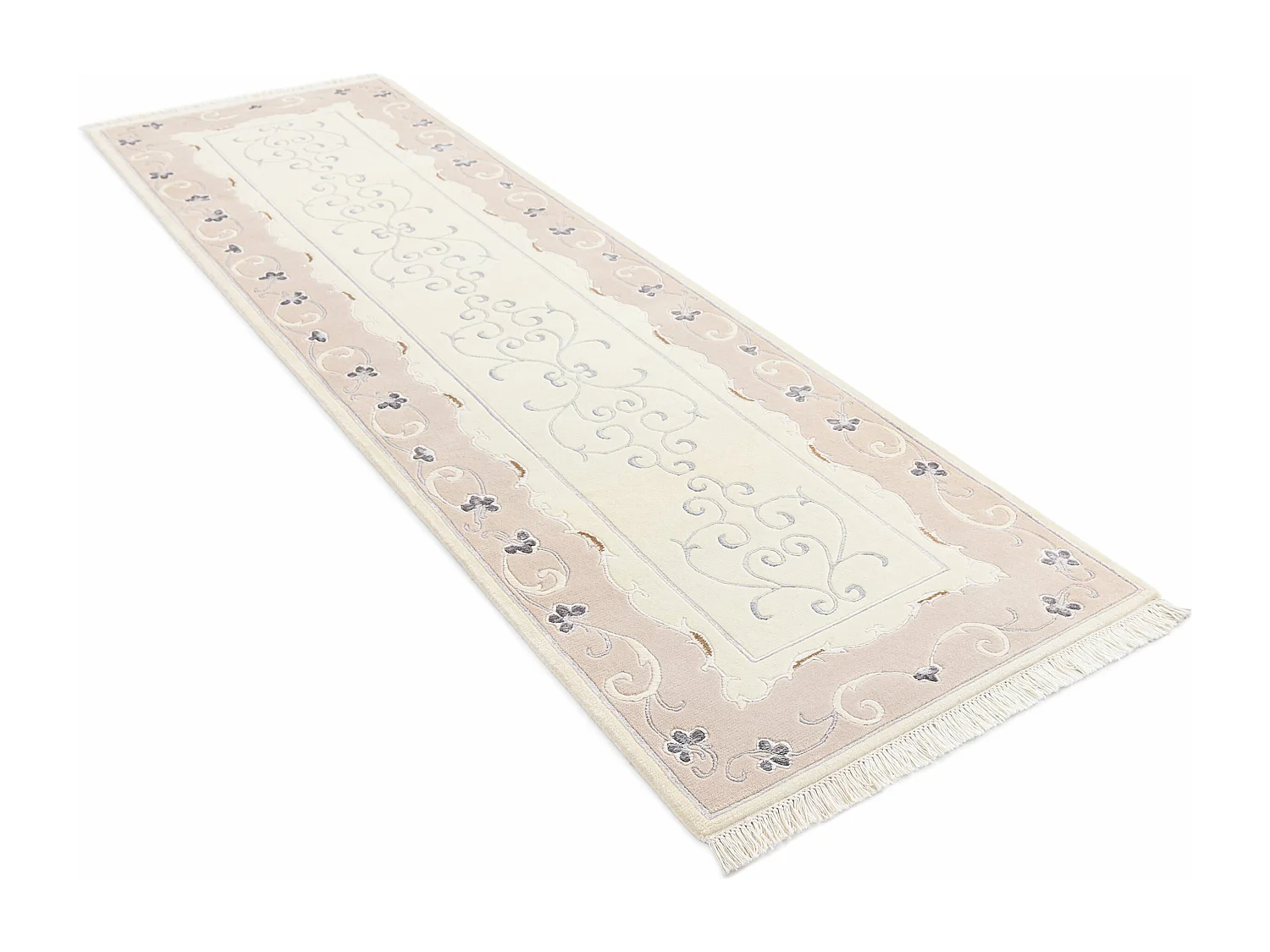 Tapis de couloir en laine 89x300 beige Darya