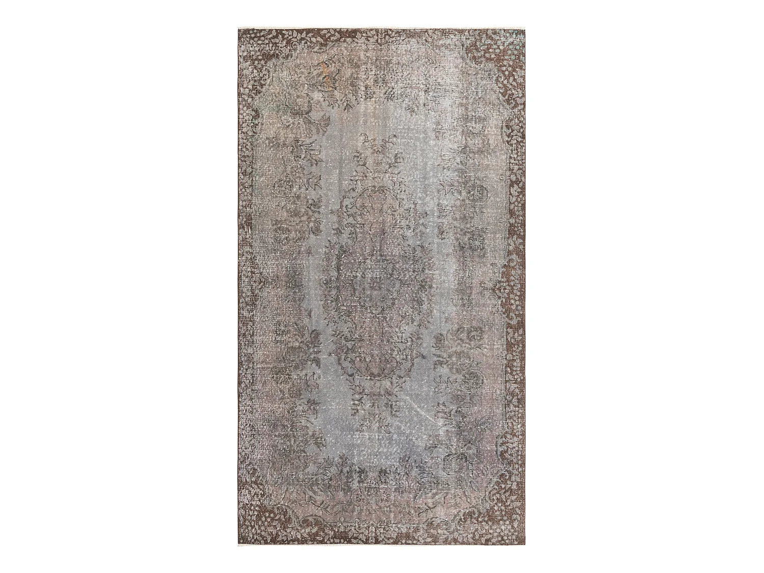 Wollteppich 168x302 Grau Ultra Vintage