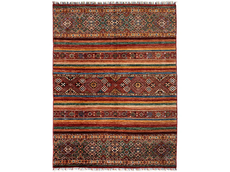 Tapis de laine 150x203 rouge Torkman