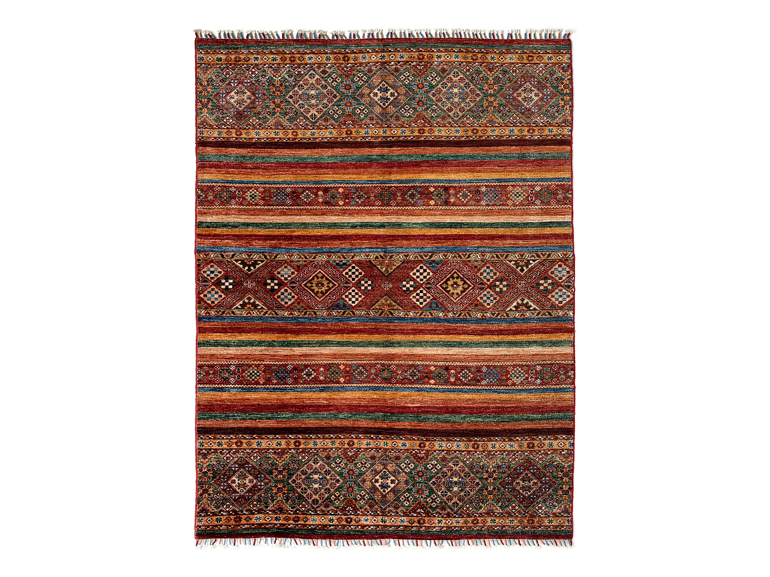 Tapis de laine 150x203 rouge Torkman