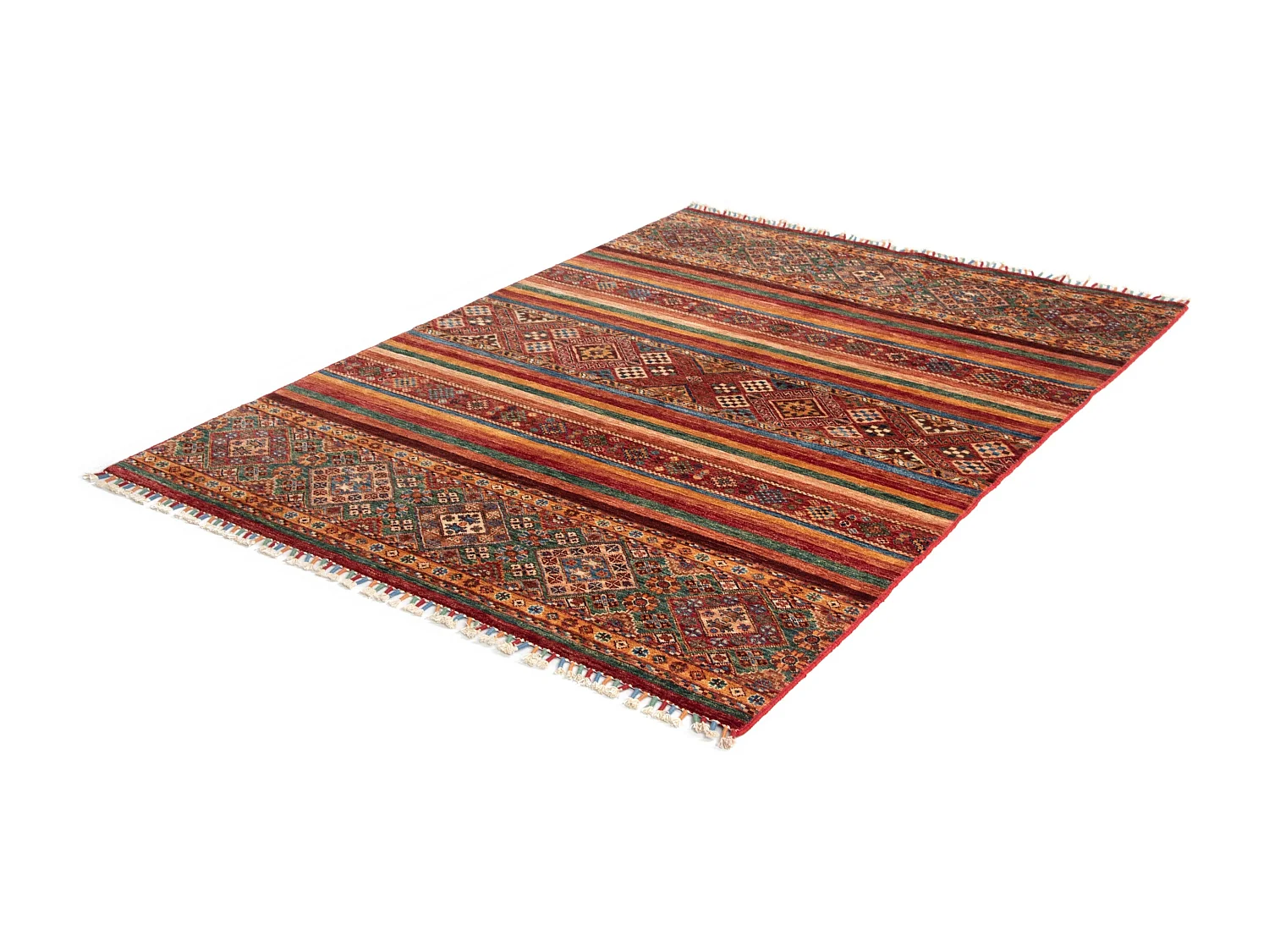 Tapis de laine 150x203 rouge Torkman