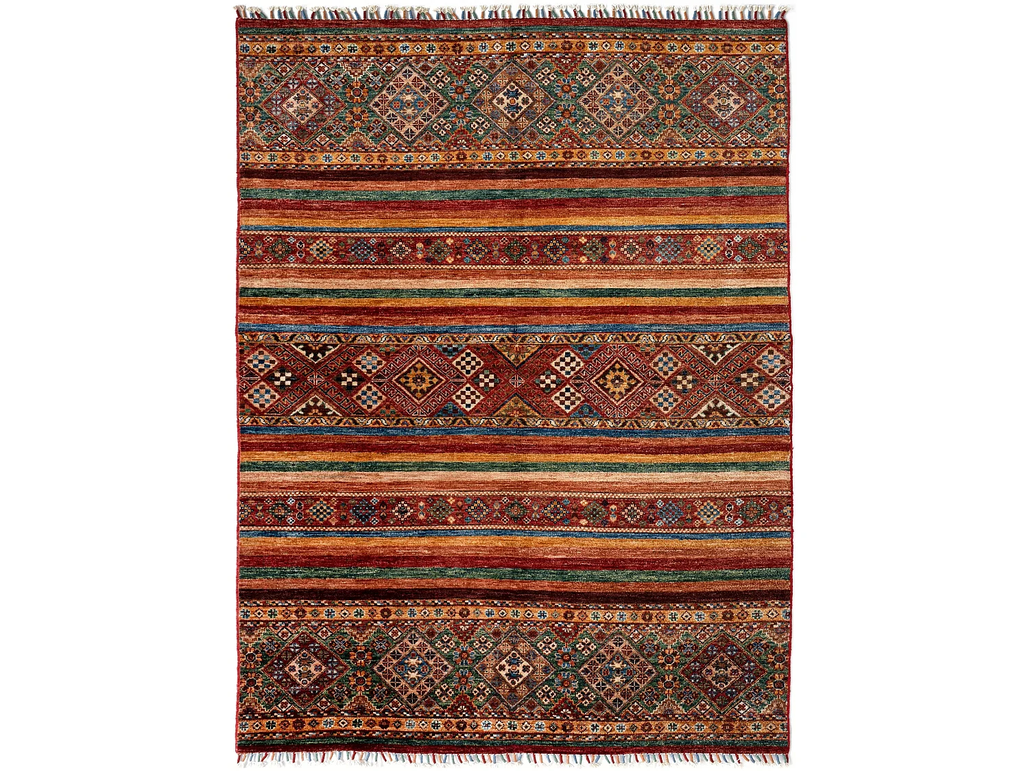 Tapis de laine 150x203 rouge Torkman