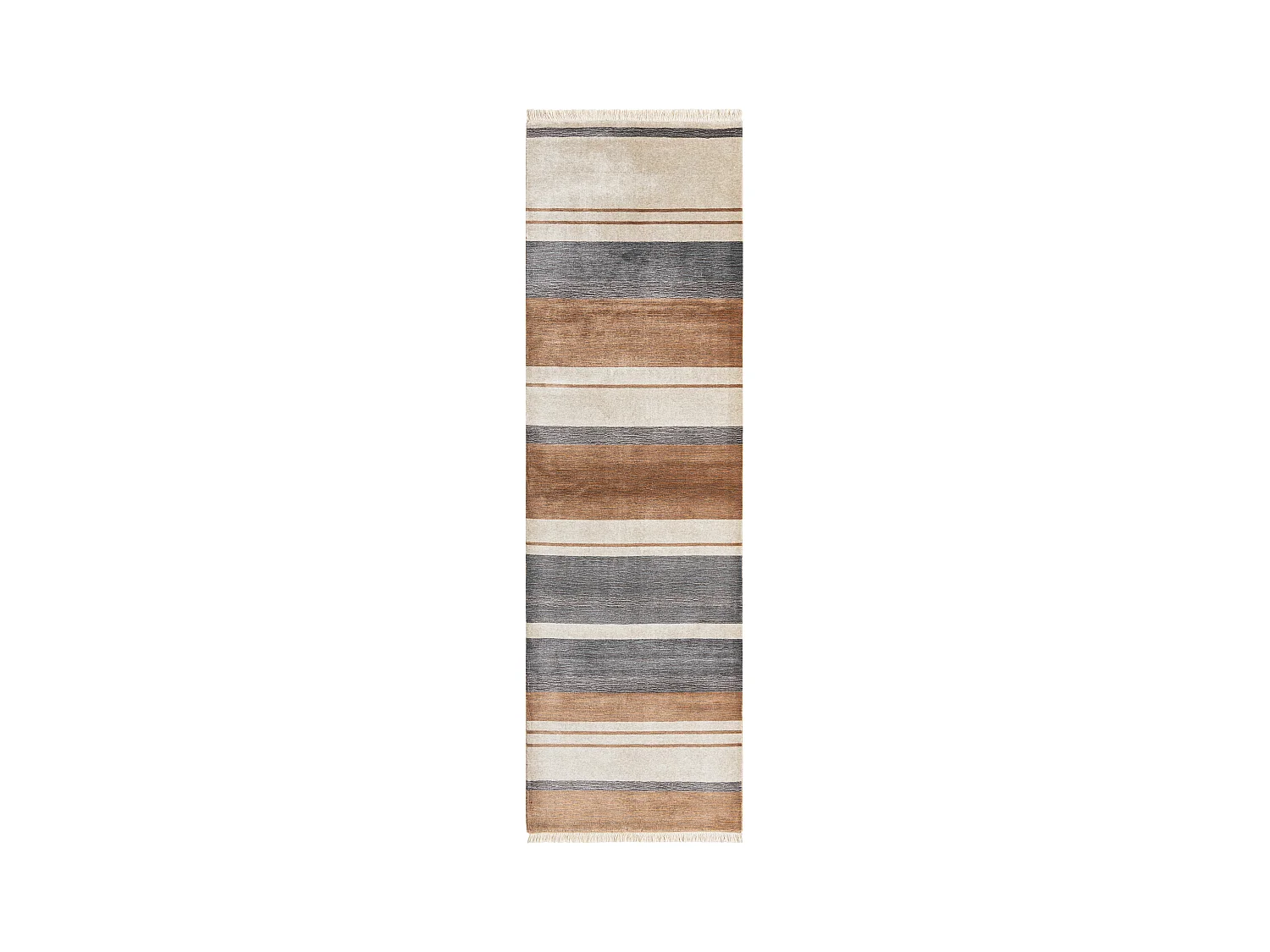 Tapis de couloir en laine 81x295 brun Darya