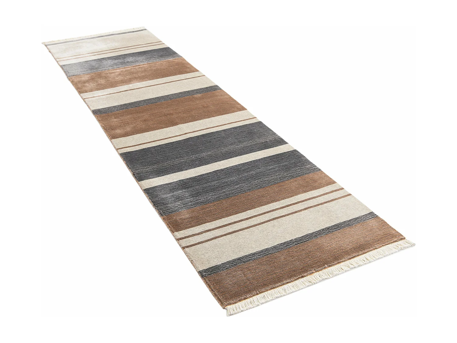 Läufer-Wollteppich 81x295 Braun Darya