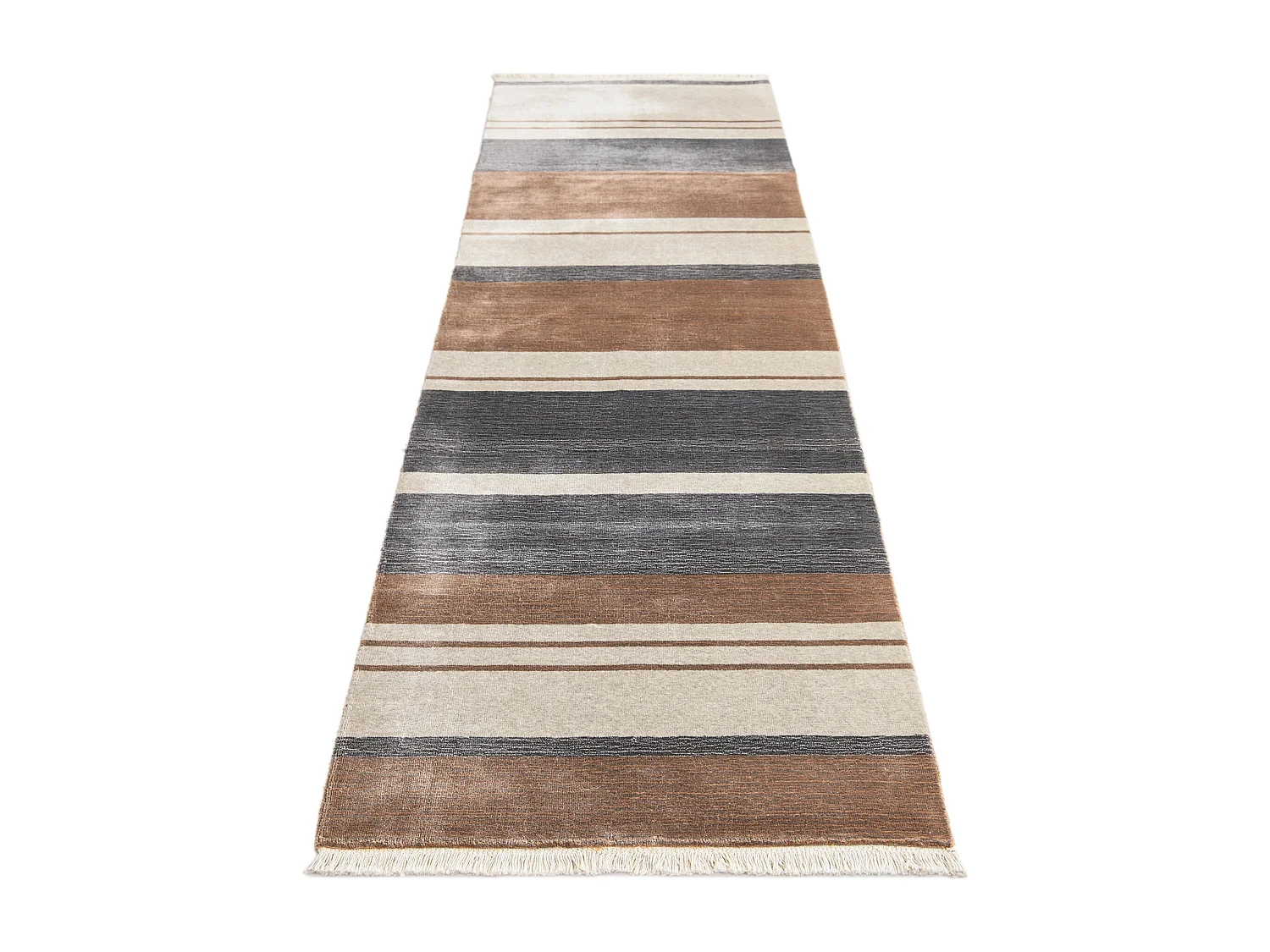 Läufer-Wollteppich 81x295 Braun Darya