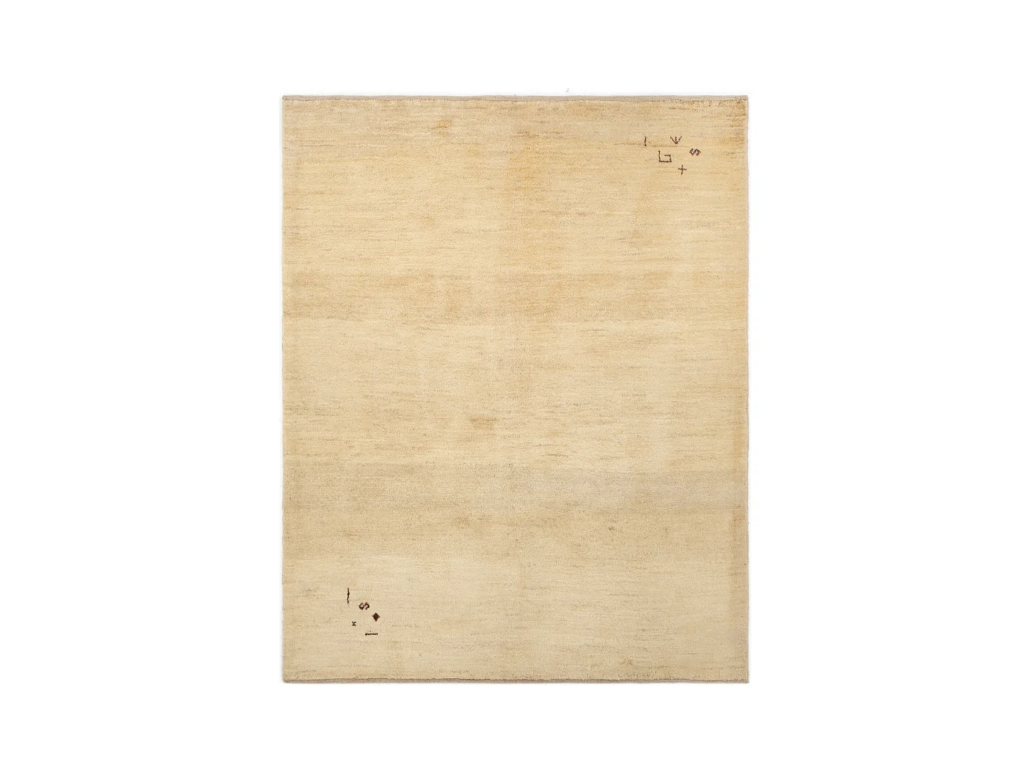 Tappeto in lana 155x192 beige Gabbeh Shouli
