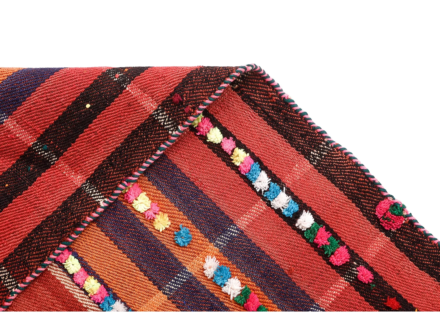 Tapis de laine 162x227 rouge Jajim