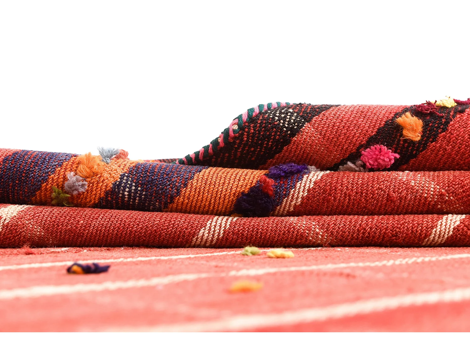 Tapis de laine 162x227 rouge Jajim