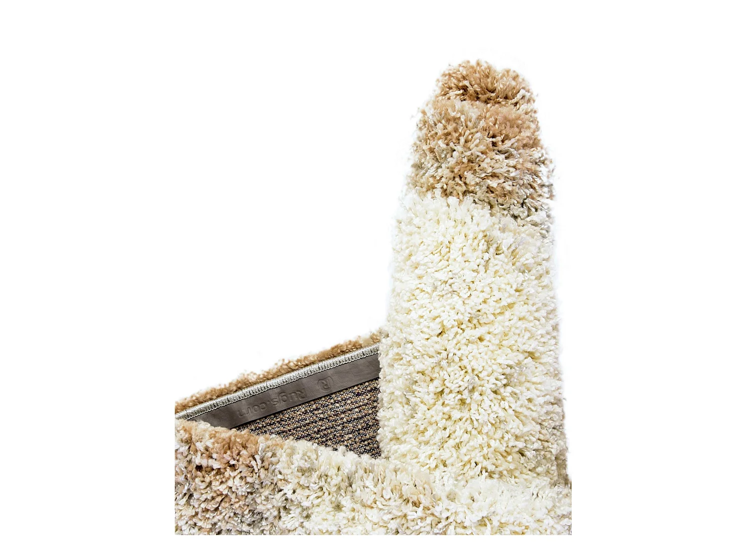 Hoogpolig tapijt 185x125 Beige - Bruin Lachen Haze