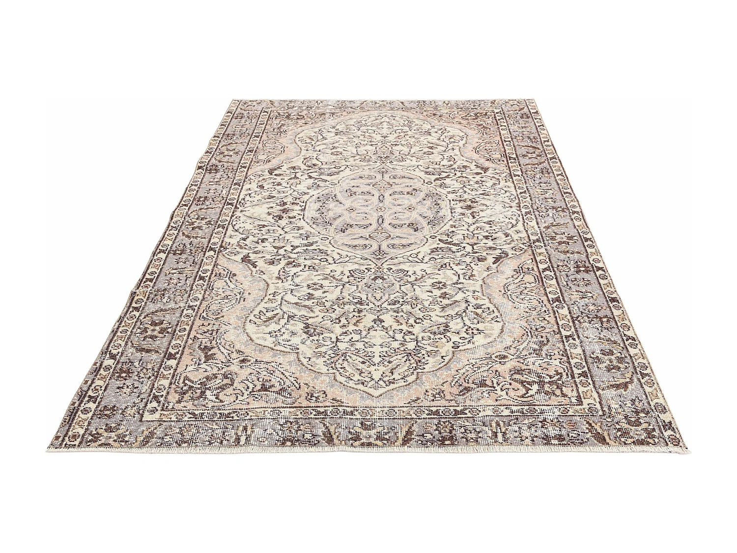 Wollteppich 160x236 Beige Ultra Vintage