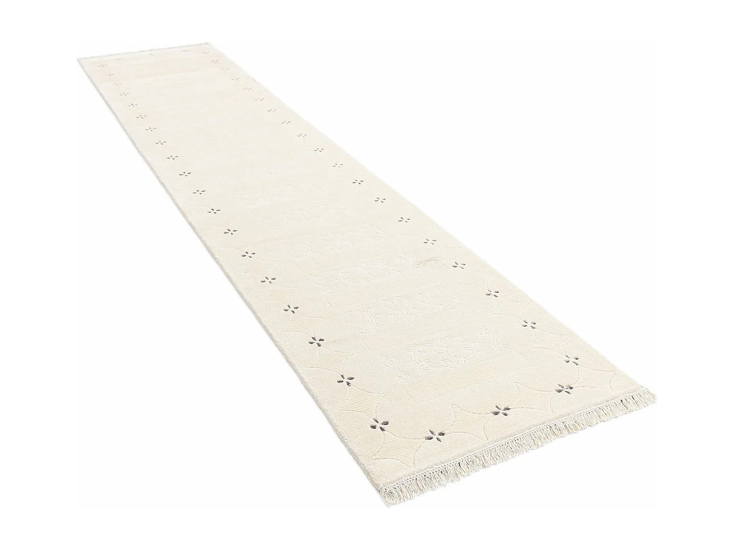 Tapis de couloir en laine 84x399 beige Darya
