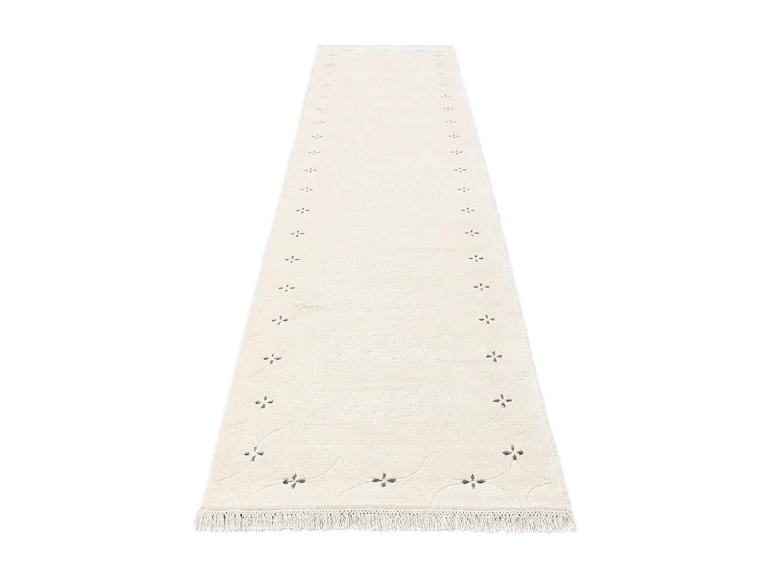 Tapis de couloir en laine 84x399 beige Darya