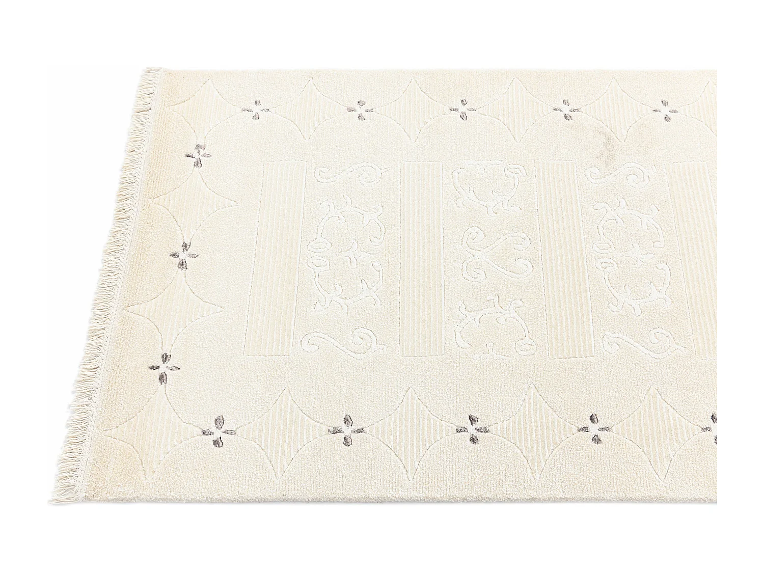 Tapis de couloir en laine 84x399 beige Darya