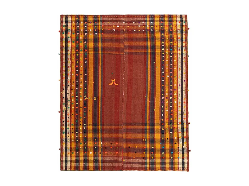 Wollteppich 154x188 Rot Jajim