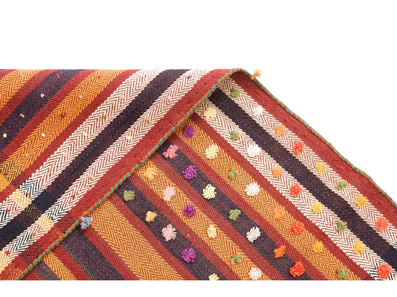 Tapis de laine 154x188 rouge Jajim