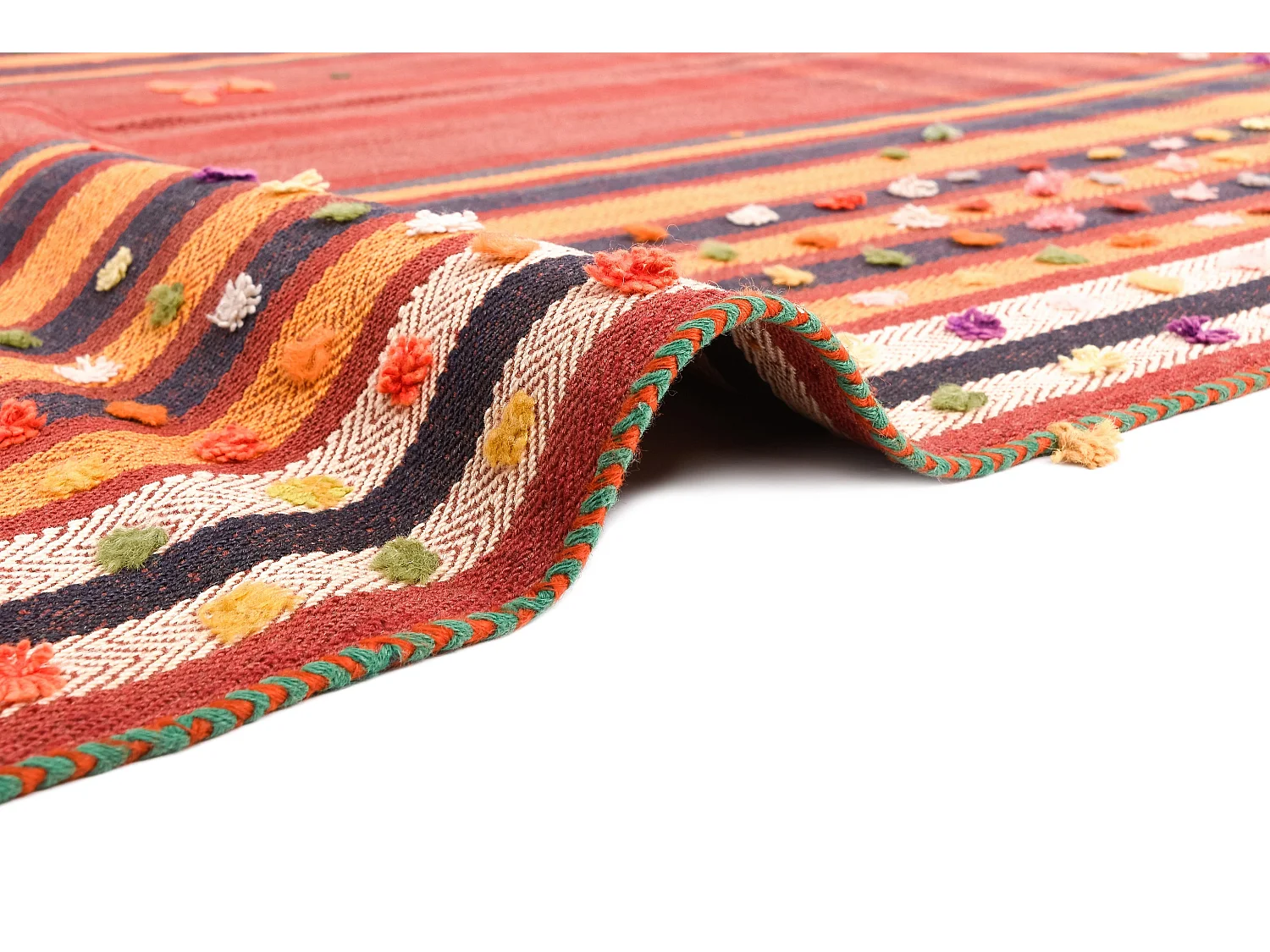 Tapis de laine 154x188 rouge Jajim