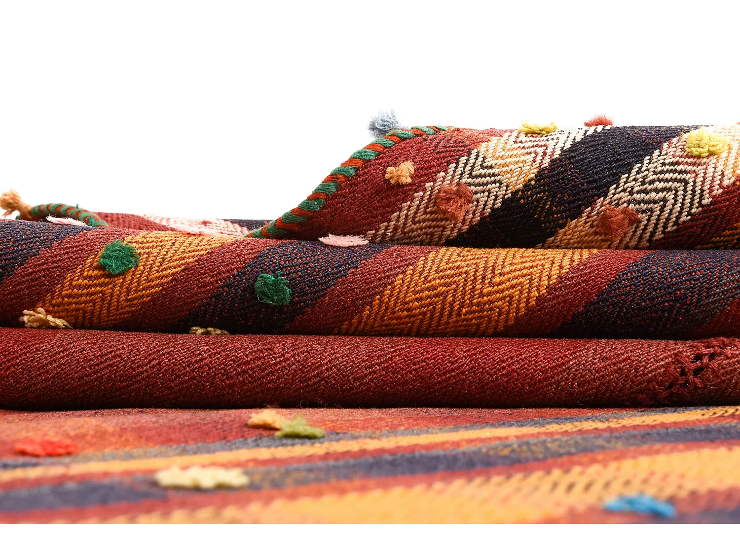 Tapis de laine 154x188 rouge Jajim