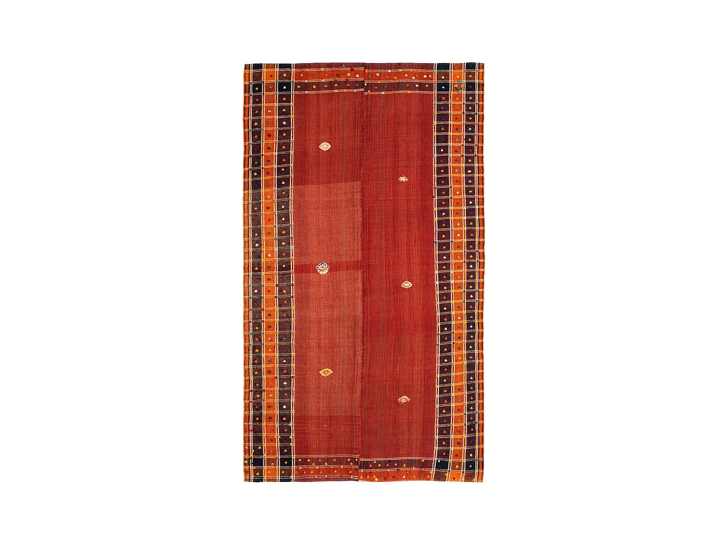 Tapis de laine 148x265 rouge Jajim