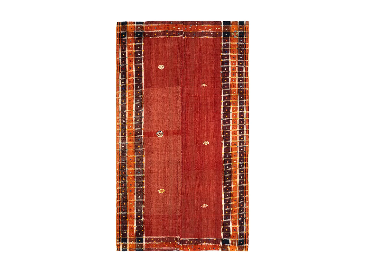 Tapis de laine 148x265 rouge Jajim